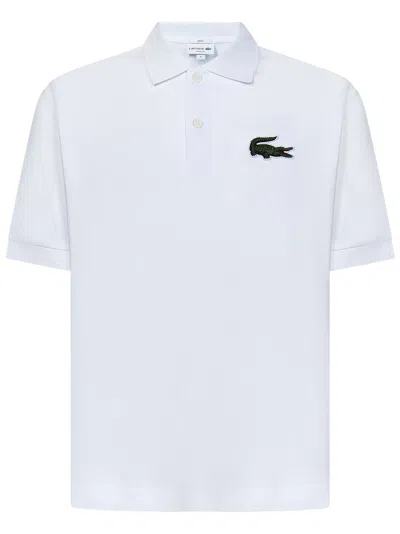 Lacoste Loose Fit Polo. In White