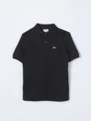 LACOSTE POLO SHIRT LACOSTE KIDS COLOR BLACK,F49703002