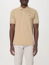 Lacoste Buckle Short Sleeve Polo Shirt In Nude