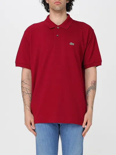 LACOSTE POLO SHIRT LACOSTE MEN COLOR BURGUNDY,F44338050