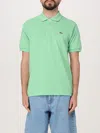 Lacoste Polo Collar Short Sleeves With Side Slits In Green