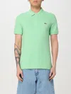 Lacoste Polo Collar Short Sleeves With Side Slits In Green