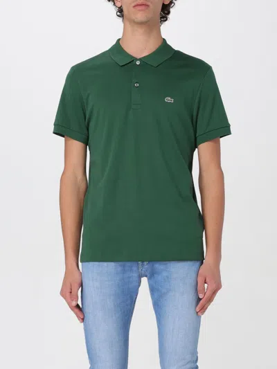 Lacoste Stretch Pique Short-sleeve Slim Fit Polo Shirt In Green