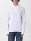 Lacoste Loose Fit Pique Polo Shirt In White