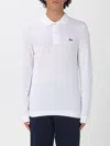 Lacoste Loose Fit Pique Polo Shirt In White