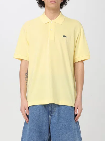 Lacoste Classic Fit L.12.12 Mens Short Sleeve Polo Shirt In Yellow 107