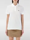 Lacoste Logo-patch Cotton Polo Shirt In Weiss