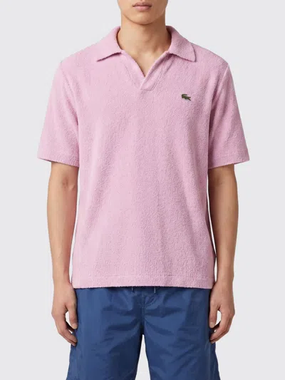Lacoste Polo Shirt Men In Pink