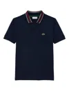 Lacoste Boys Petit Pique Polo Shirt In Blue