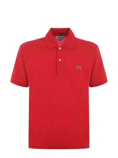 Lacoste Polo Shirt In Rosso