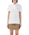 Lacoste Logo-patch Cotton Polo Shirt In White