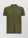 Lacoste Polo Shirt With Logo Patch And Short Sleeves In Green