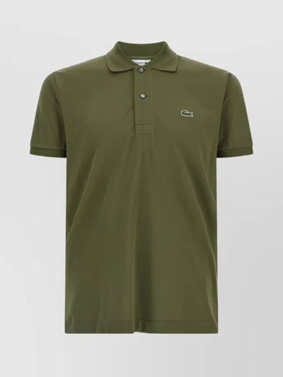 LACOSTE POLO SHIRT WITH LOGO PATCH AND SHORT SLEEVES