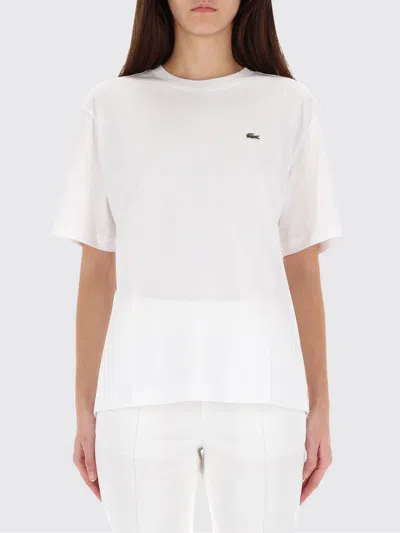Lacoste T Shirt In Soft Cotton Relaxed Fit In White