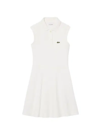 Lacoste Kids' Polo Sleeveless Short Dress In Neutral