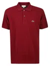 Lacoste Interlock Piqué Jersey Golf Polo In Red