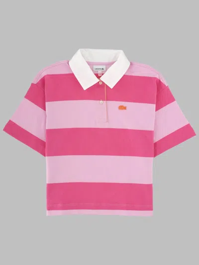 Lacoste Lcg Stripe Polo Z4h In White
