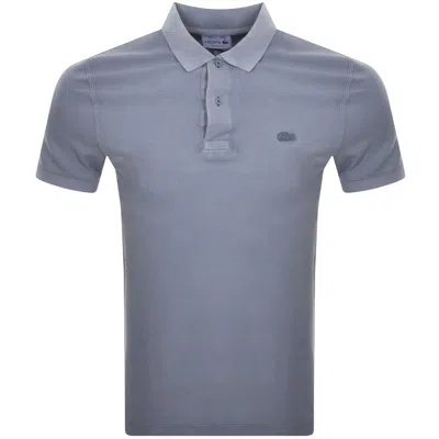 Lacoste Polo T Shirt Blue In Gray