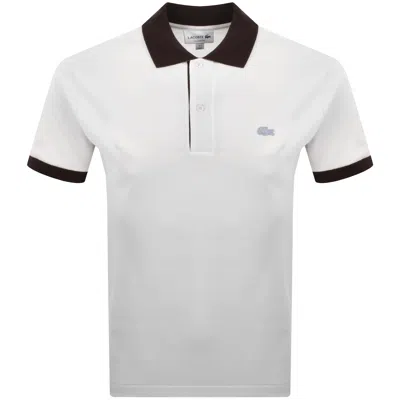 Lacoste X Novak Djokovic On Court Logo-patch Polo Shirt In White