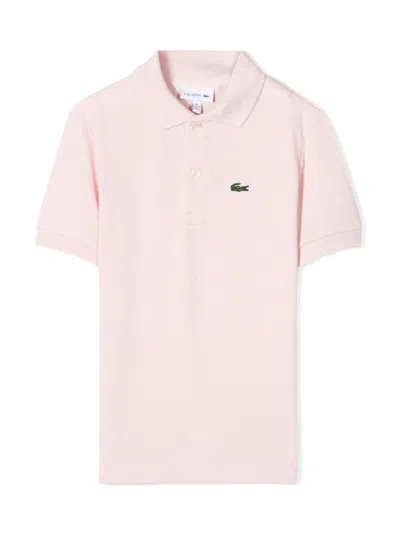 Lacoste Kids' Polo Taglio Classico Club Med In Pink