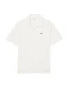 Lacoste Logo-patch Cotton Polo Shirt In White