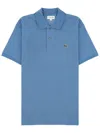 Lacoste Polo With Logo In Blue