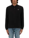 Lacoste Black Piqué Polo Shirt In Black