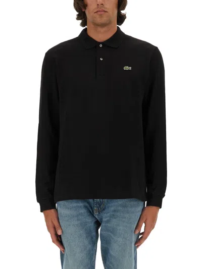 Lacoste Polo With Logo In Black