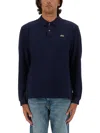 Lacoste Classic Fit Long-sleeved L.12.12 Polo In Blue