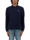 Lacoste Blue Piqué Polo Shirt In Blue