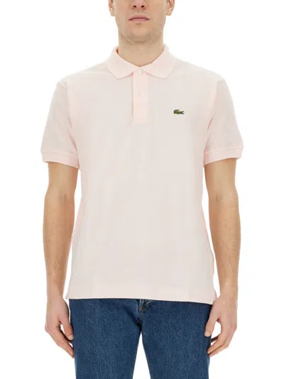 Lacoste Polo With Logo In Pink