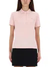 Lacoste Polo Shirt With Logo And Short Sleeves In Pink