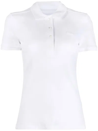 Lacoste Polo With Logo In White