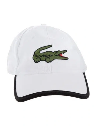 Pre-owned Lacoste Polyester Baseball Hat In White