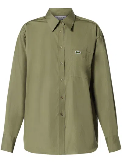 Lacoste Poplin Shirt In Green