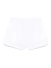Lacoste Poplin Track Shorts In White