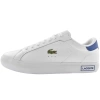 LACOSTE LACOSTE POWERCOURT 124 LEATHER TRAINERS WHITE