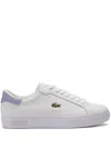 Lacoste Powercourt Crocodile-embroidered Sneakers In White