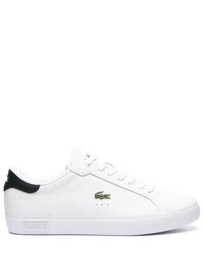 Lacoste Powercourt Leather Sneakers In Animal Print