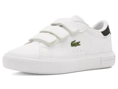 Lacoste Powercourt Sneakers (little Kid) Kid's Shoes White/black: 13.5 Little Kid M