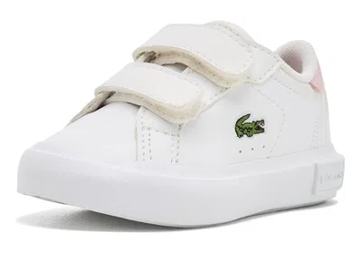 Lacoste Powercourt Sneakers (toddler/little Kid) Kid's Shoes White/light Pink: 8.5 Toddler M