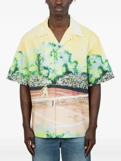 Lacoste Hemd Mit Print In Gold
