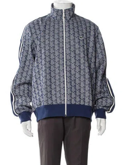 Pre-owned Lacoste Printed Jacket W/ Tags In Blue