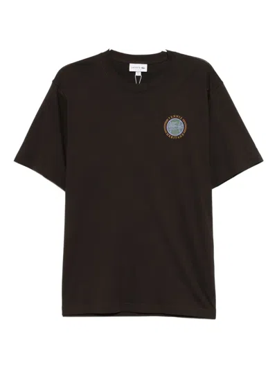 Lacoste Printed Jersey T-shirt In Black