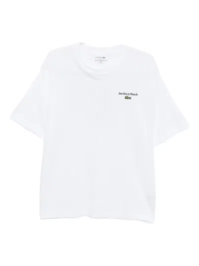 Lacoste Printed Jersey T-shirt In White