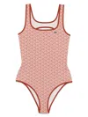 Lacoste Printed One-piece In Brown
