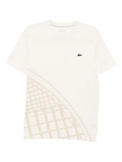 Lacoste Printed Performance T-shirt In Neutral