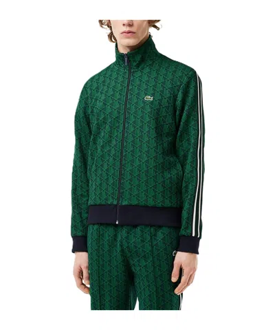 Lacoste Printed Sports Jacket In Green