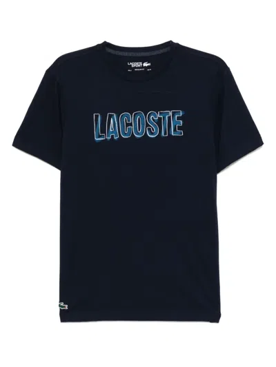 Lacoste Printed T-shirt In Blue