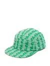 Lacoste Printed Twill Cap In Green